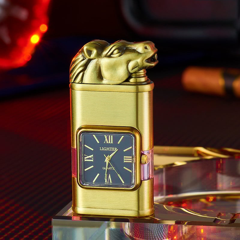 Windproof Lighter Vintage Watch Bezel Jet flame Torch