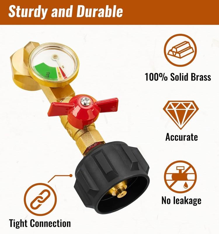 SAVE 49%π₯ Top-Rated Propane Refill Elbow Adapter with Tank Gauge
