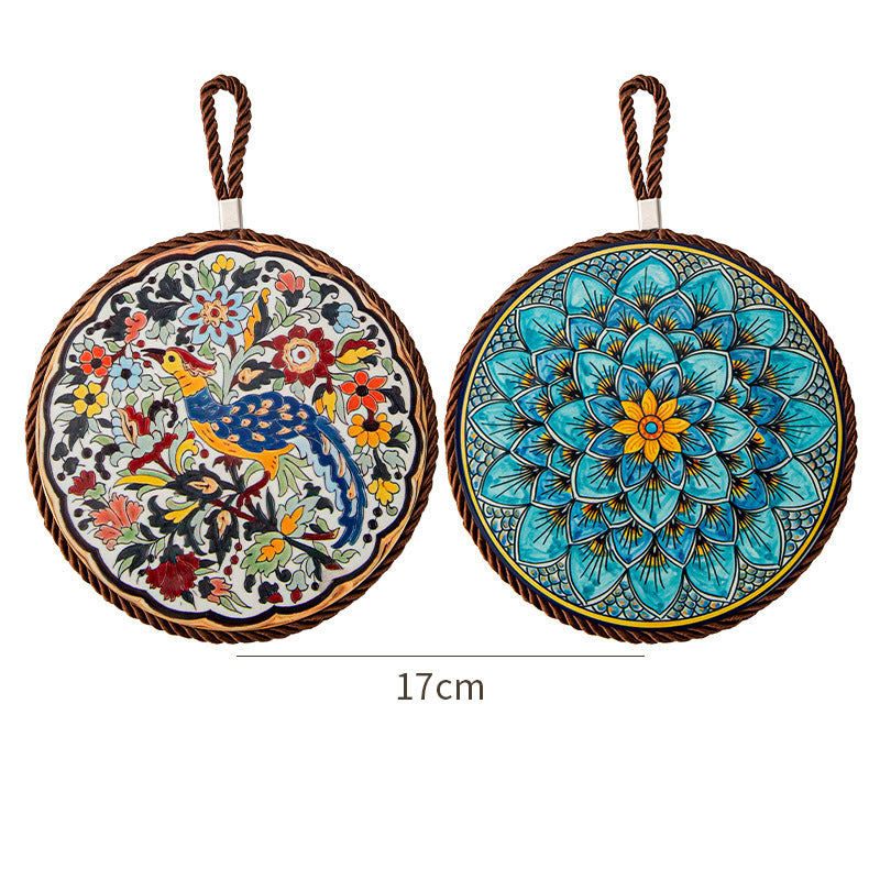 Vintage Enamel Ceramic Heat-Resistant Mat