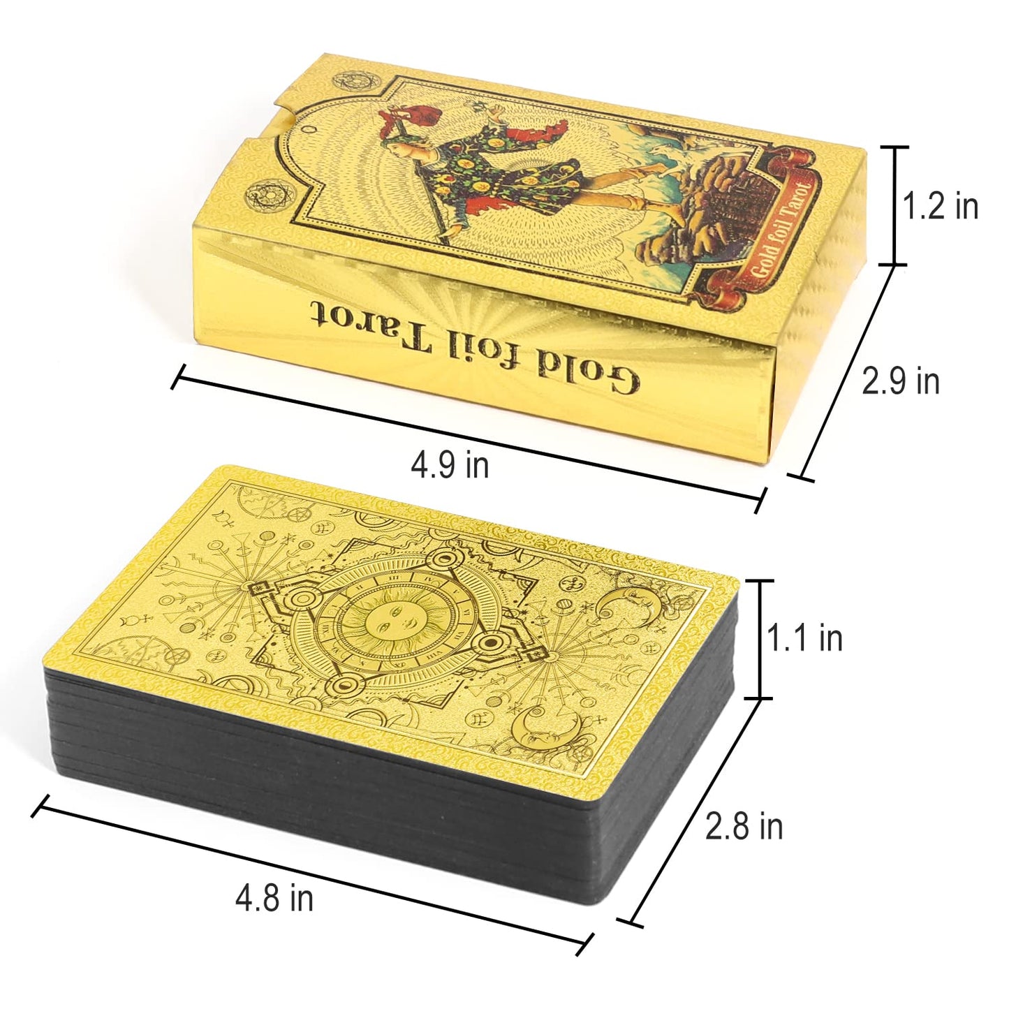 🔥Explore the Mystical World of Tarot Gold Foil Tarot (Buy 2 Free Shipping)