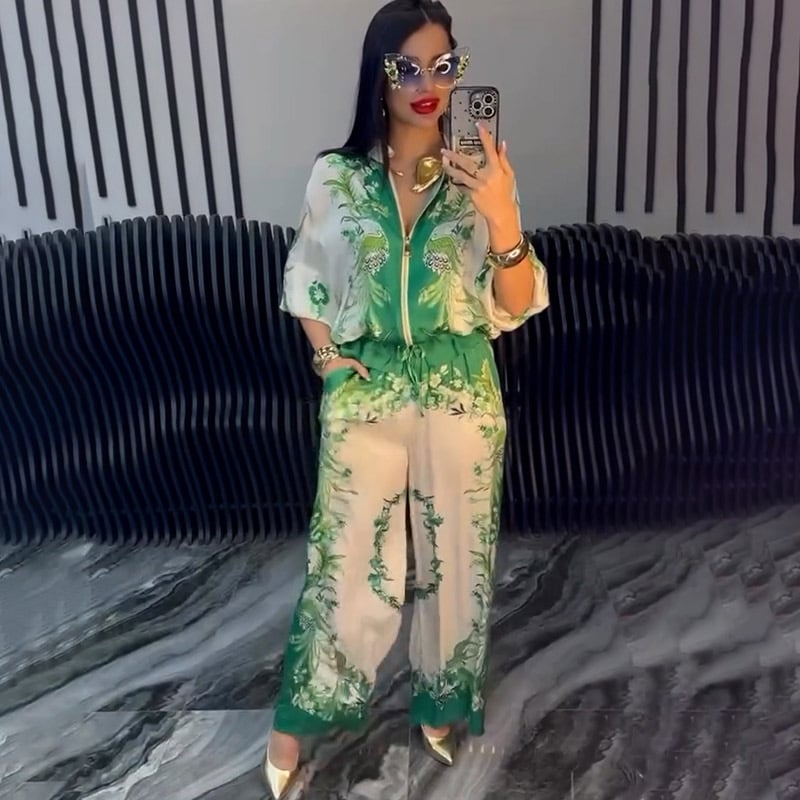 💕Limited Sale 49% OFF💕Women’s Elegant Zip-Up Two-Piece Set