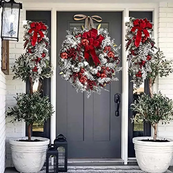 The Cordless Prelit Red And White Holiday Trim