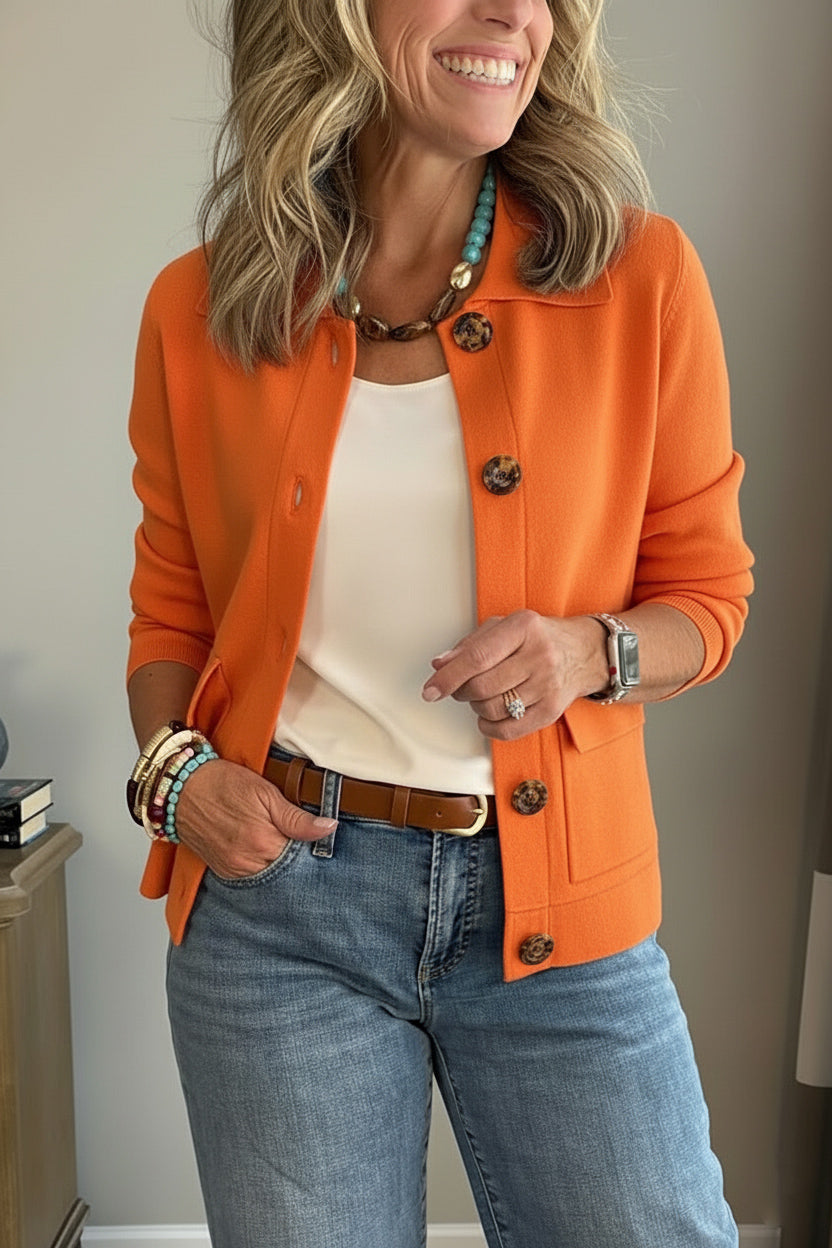CLEARANCE SALE🔥 Casual Lapel Pocket Solid Color Jacket