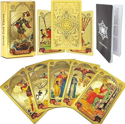 🔥Explore the Mystical World of Tarot Gold Foil Tarot (Buy 2 Free Shipping)