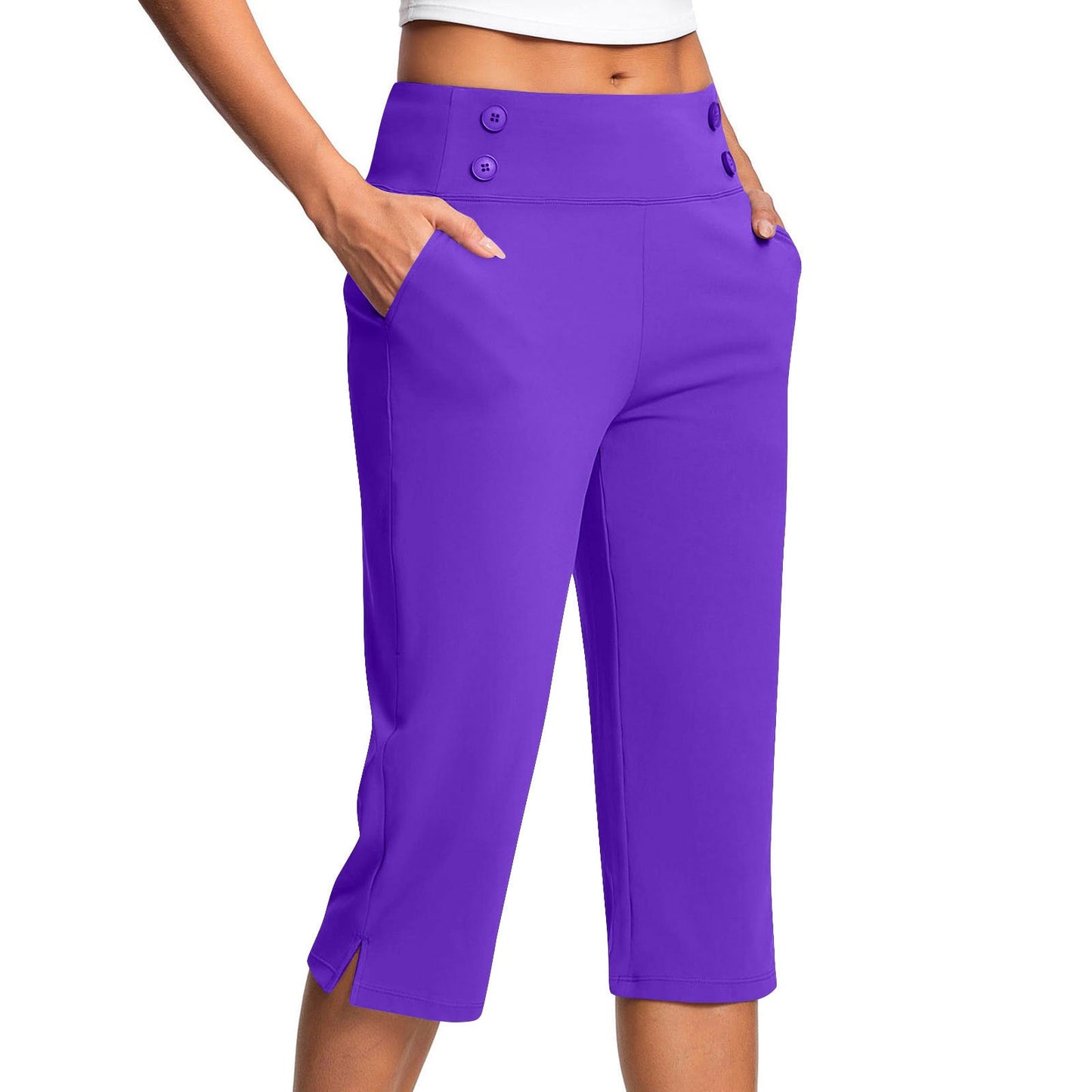 🔊Best-Selling Women's High-Waisted Stretch Capri Pants for Summer