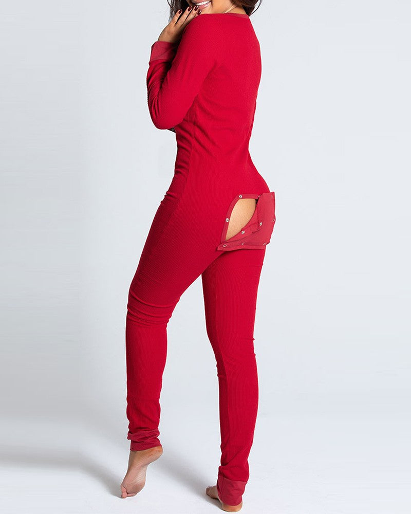 🎄Christmas Button Flap Sexy Jumpsuit For Women🎁