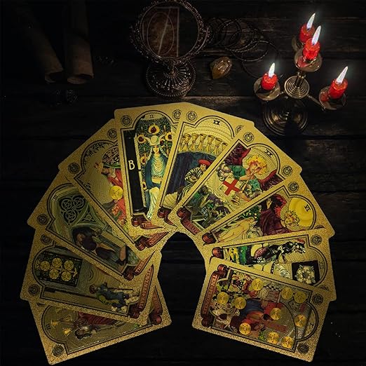 🔥Explore the Mystical World of Tarot Gold Foil Tarot (Buy 2 Free Shipping)