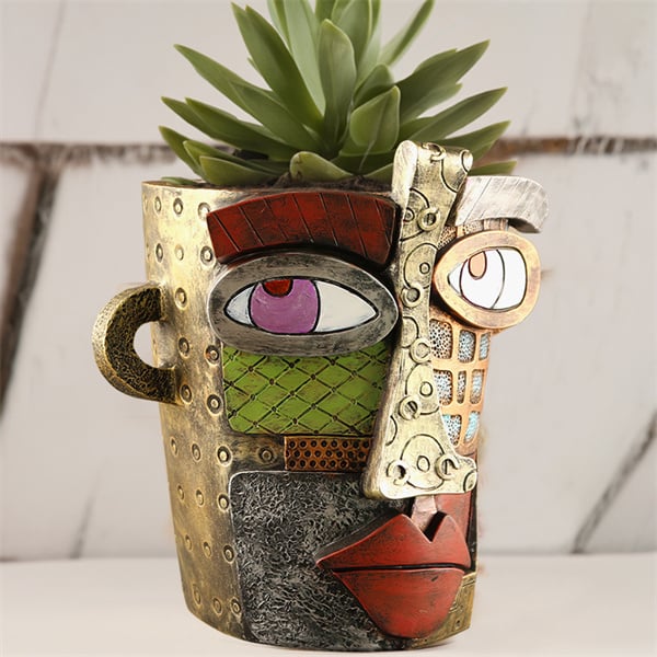 🔥 Last Day 49% OFF 😍 Handmade Brutalist Abstract Beauty Face Flower Pot - Buy two and get free shipping!