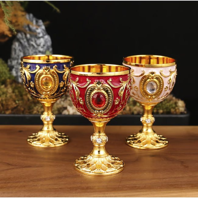 Vintage Metal Wine Cups