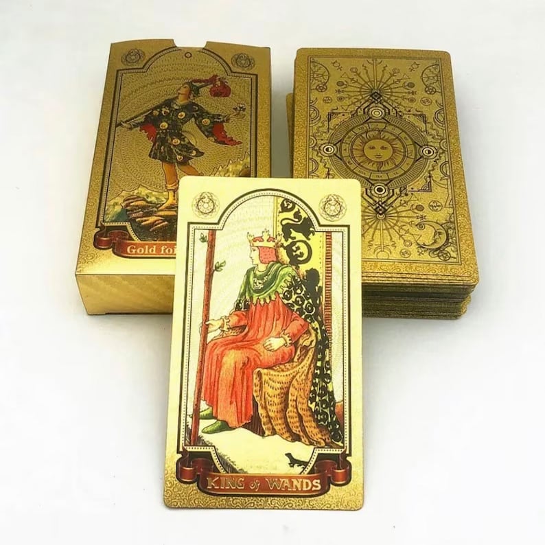 🔥Explore the Mystical World of Tarot Gold Foil Tarot (Buy 2 Free Shipping)