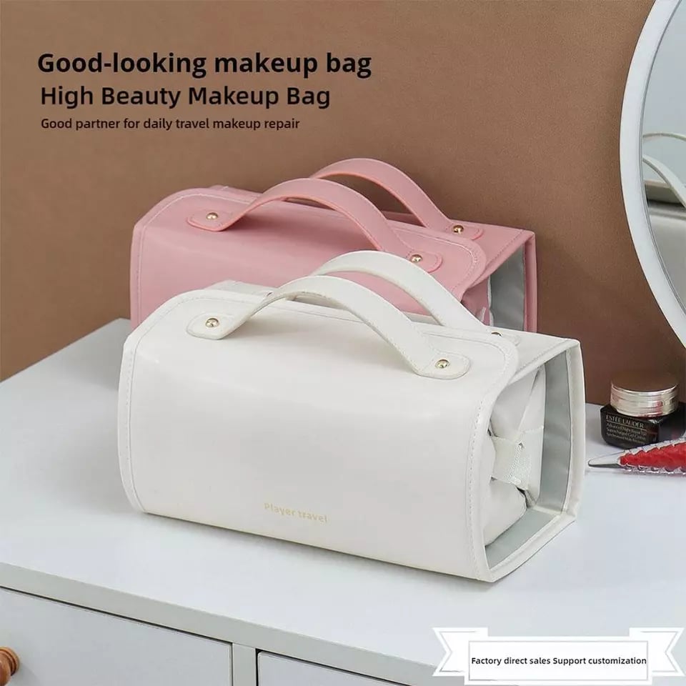 TO DAY 49% OFF Leather Waterproof Cosmetic Bag
