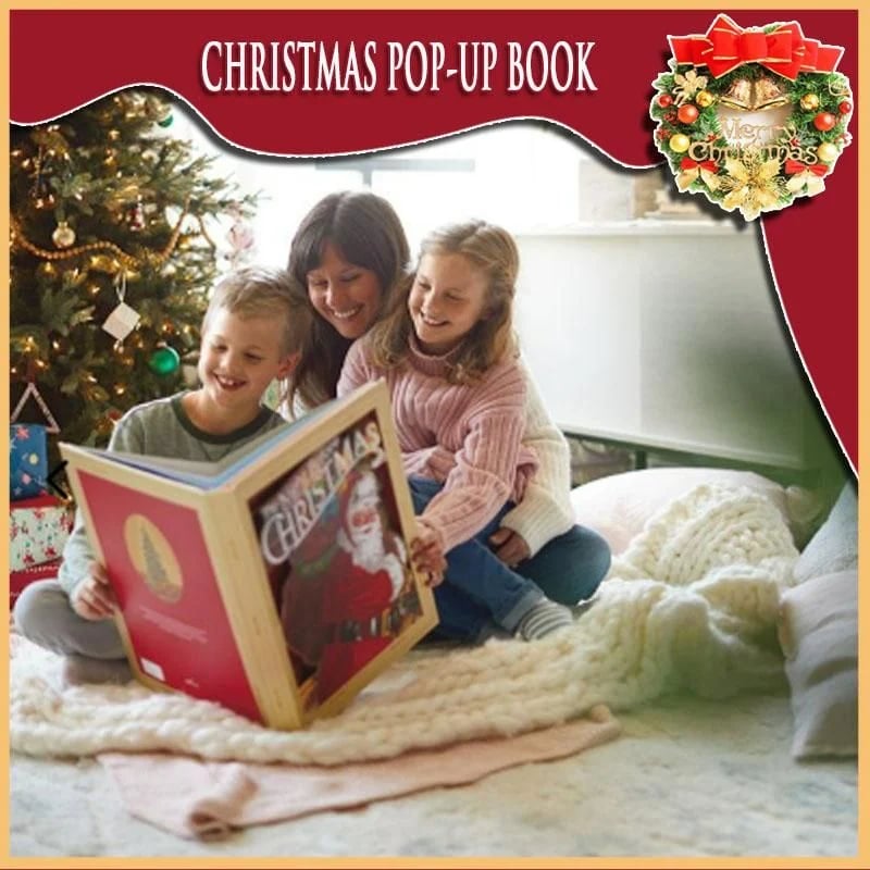 🎁2024 Best Christmas Gifts For Kids-Night Before Christmas Pop-Up Book(Light & Sound)