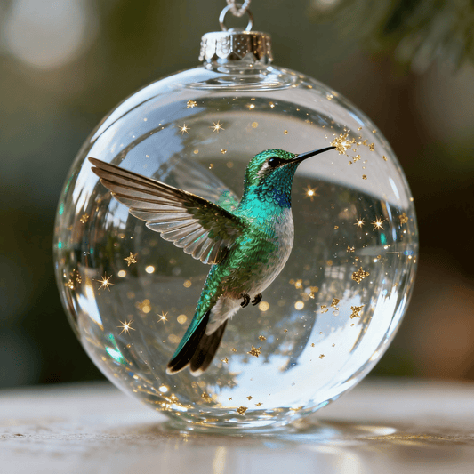 🔥LAST DAY 49 % OFF-🐦Nature’s Birds Crystal Glass Ornament Set(The 3D bird is inside the ball, in three dimensions.)