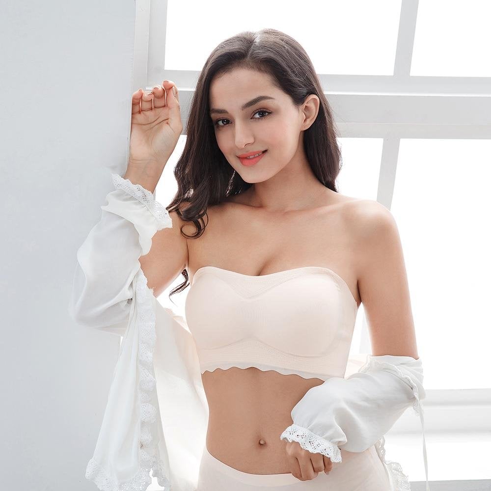 💥49% OFF🔥Ice Silk Non-slip Tube Top Strap Bra