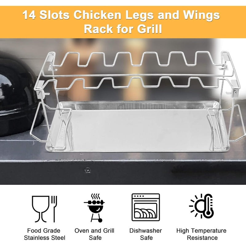 50% Off – Stainless Steel Chicken Leg Rack
