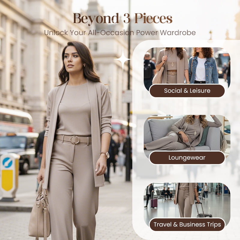 Fashionable women's cardigan suit