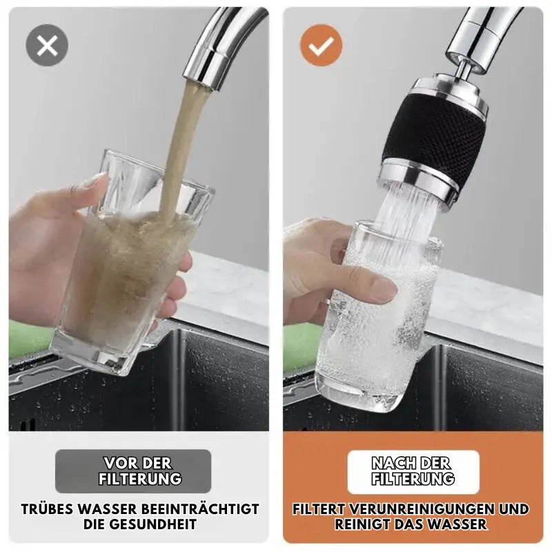 360° Rotatable Water Splash-Proof Faucet Attachment – Master Your Water Flow, Keep Your Kitchen Spotless
