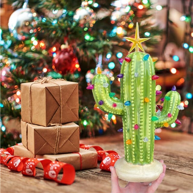 🌵Vintage Christmas Luminous Cactus✨