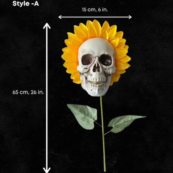 HALLOWEEN DECOR SKULL SUNFLOWERS🌻BUY 3 FREE SHIPPING