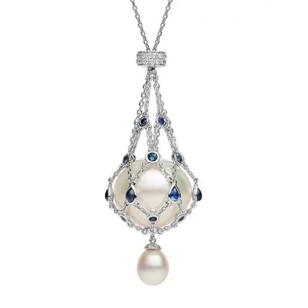 Last Day 49% OFF--Pearl & Gemstone Lavalier Pendant