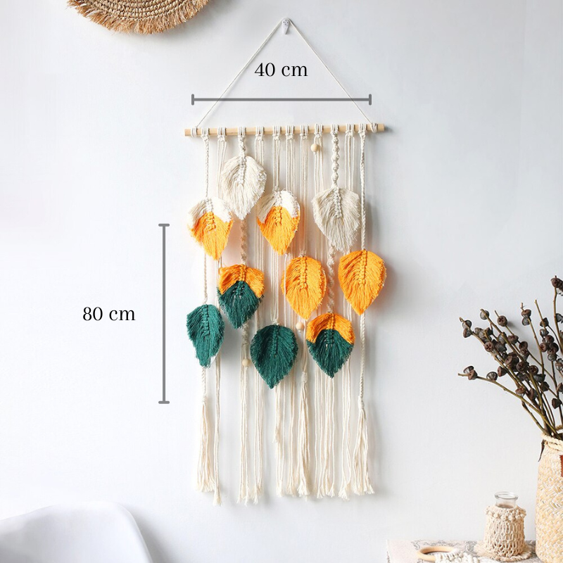 Leaf Wall Macrame Tapestry