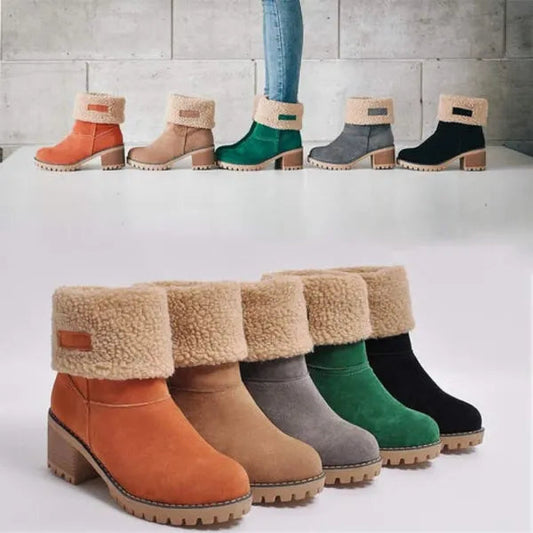 🔥Last Day 50% OFF -Women's Soft Waterproof Wool Lining Boots