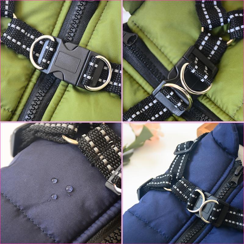 🔥Specially designed for pets🔥 Waterproof winter jacket with built-in harness