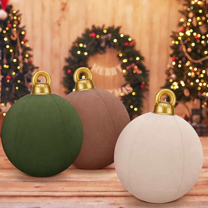 Giant Inflatable Velvet Christmas Balls