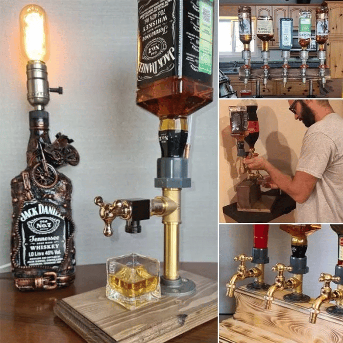 💥PROMOTION 49%OFF💥Liquor Alcohol Whiskey wood Dispenser