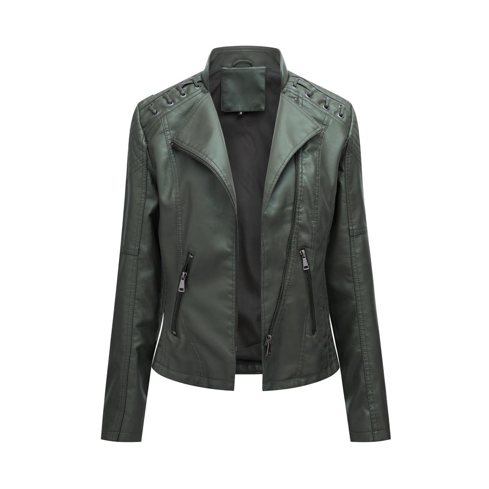 Washed Lambskin Leather Jacket