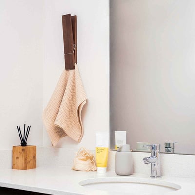 Clothespin Bathroom Towel Holder