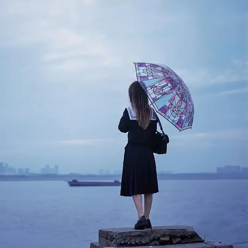 🔥Vintage Stained Glass Automatic Umbrella