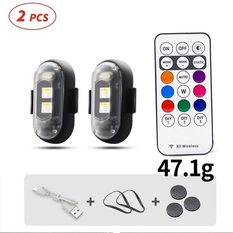 Colorful Car LED Light, Wireless Remote Control LED Strobe Light