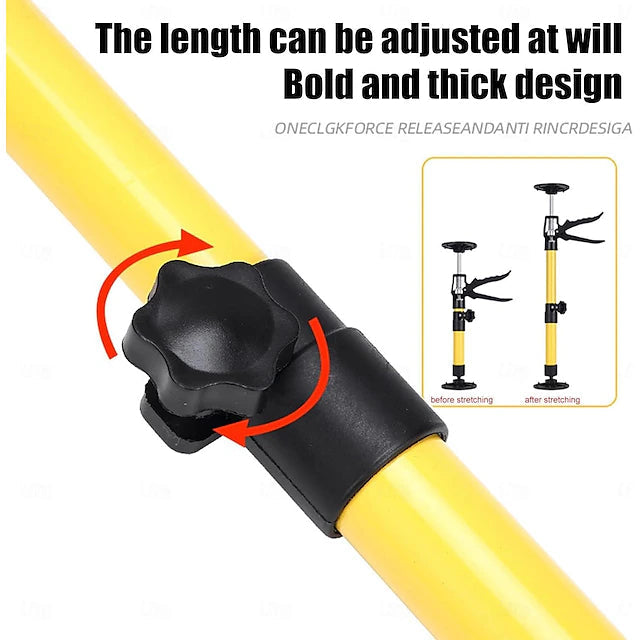 Cabinet Jack Support Bar Quick Adjustable Support Bar Telescopic Steel Bar for Drywall, Cabinets and More