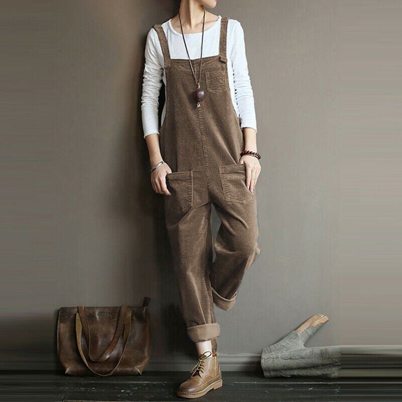 2024 NEW Wide Leg Corduroy Overalls