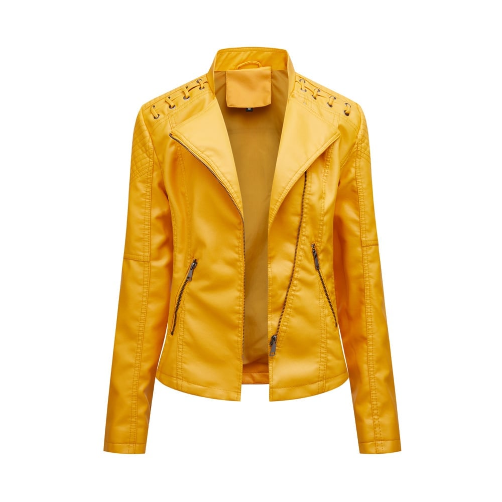 Washed Lambskin Leather Jacket