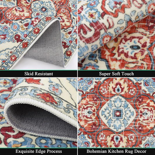 💖Boho Washable Kitchen Rugs - Non-Slip Kitchen Rugs