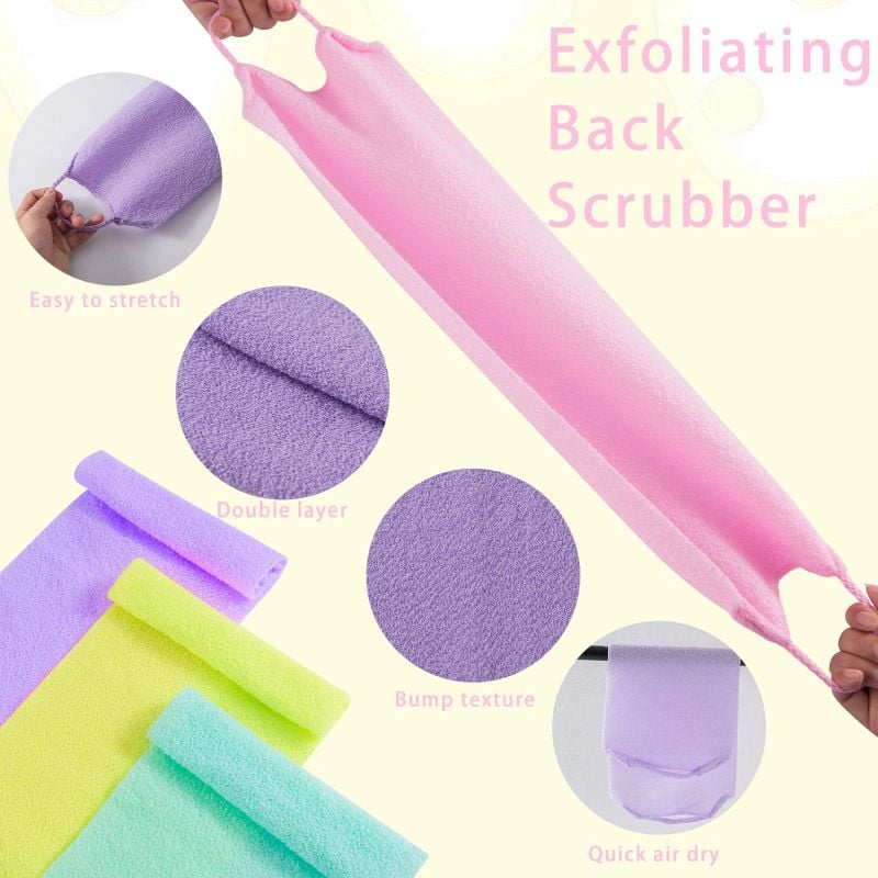 Last Day Promotion SAVE 49%🔥Stretchable Exfoliating Back Scrubber Washcloth