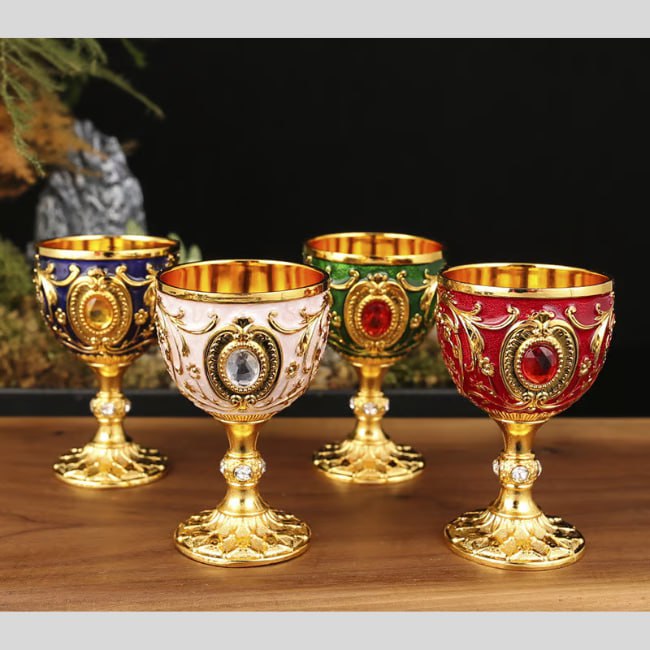 Vintage Metal Wine Cups