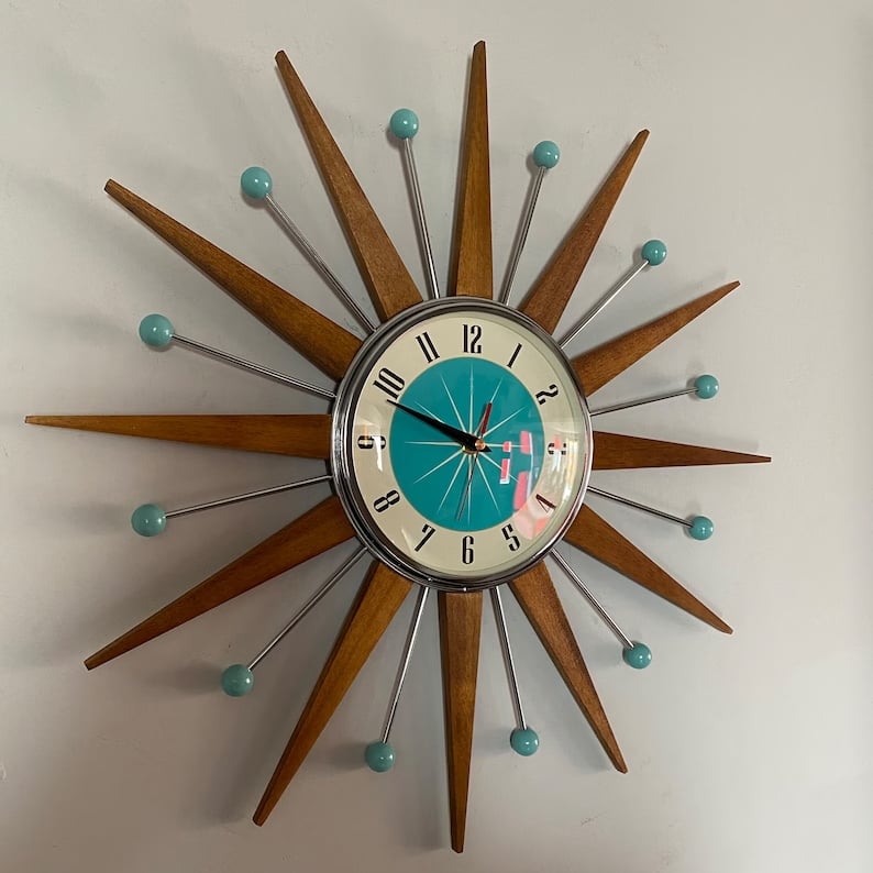 Starburst Sunburst Clock