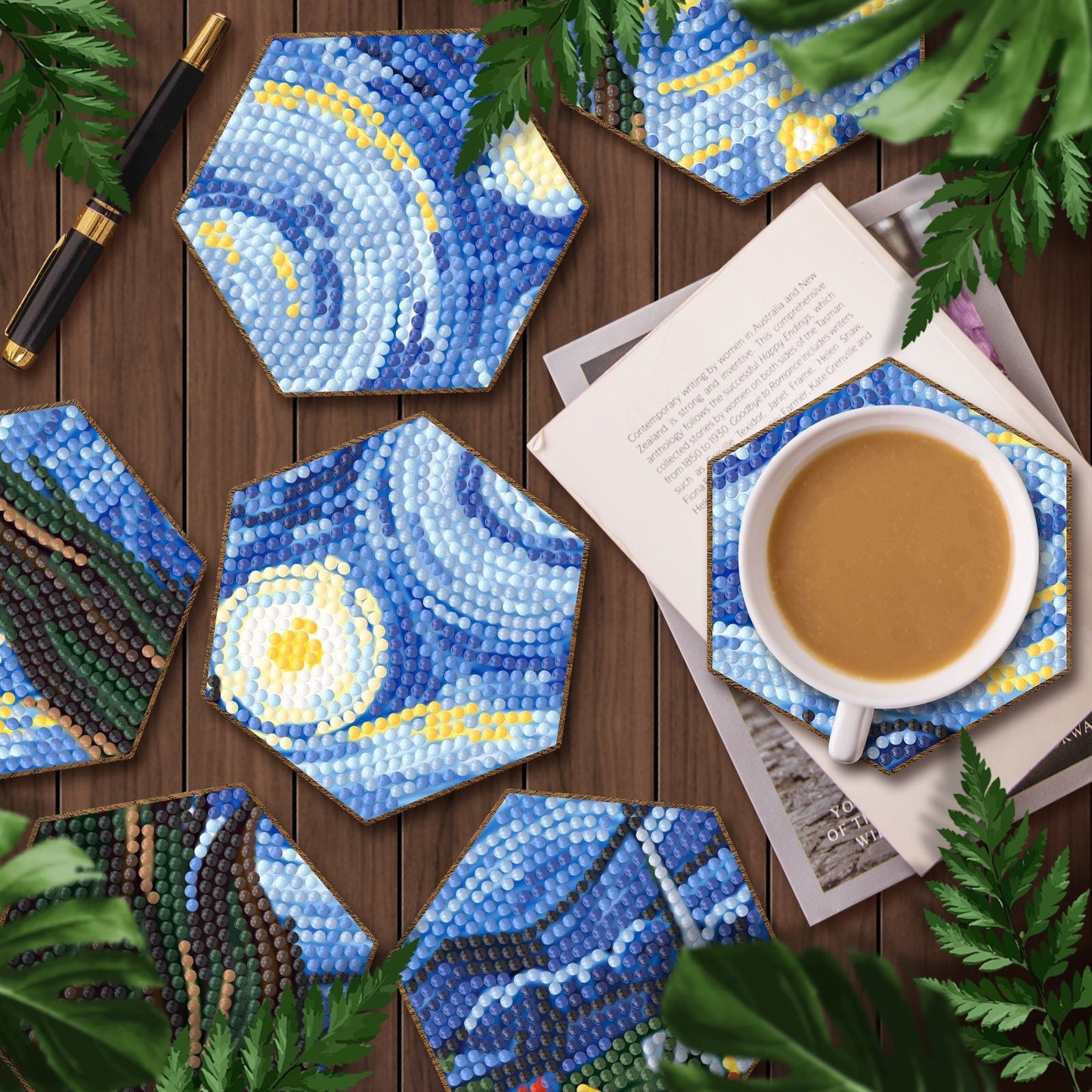 💖Stackable DIY Honeycomb Shape Cup Mat