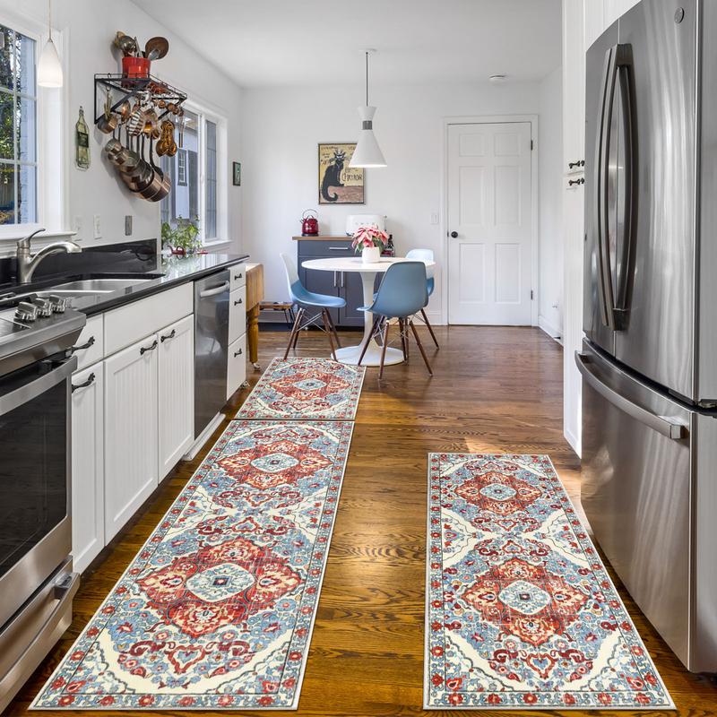 💖Boho Washable Kitchen Rugs - Non-Slip Kitchen Rugs