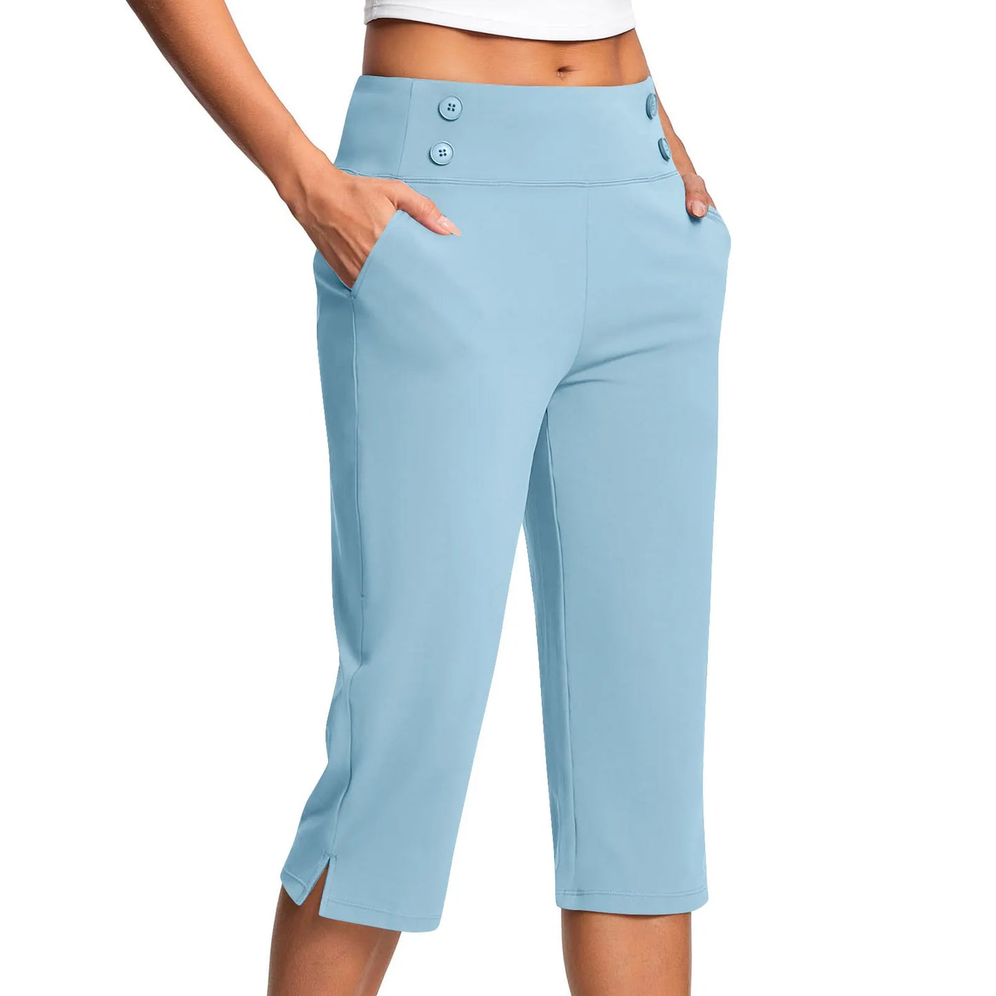 🔊Best-Selling Women's High-Waisted Stretch Capri Pants for Summer