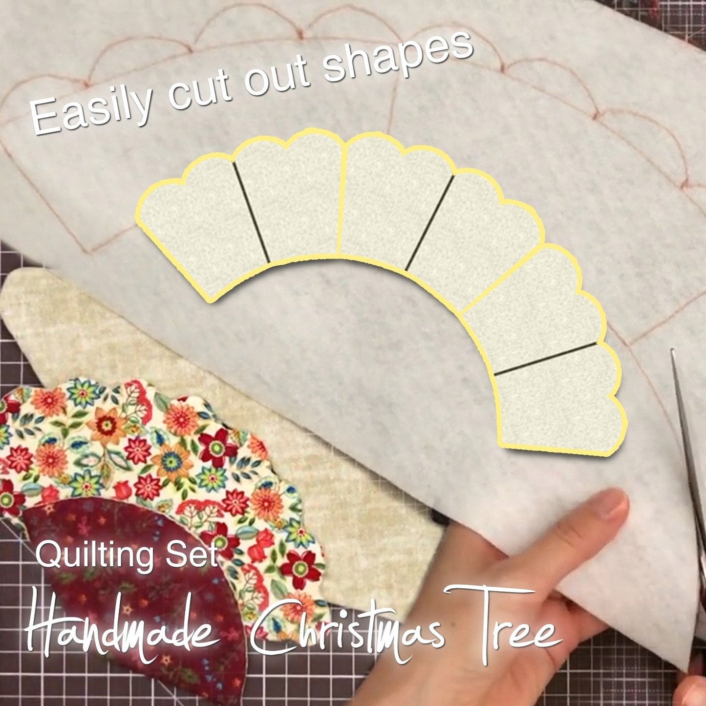 Handmade Christmas Tree Quilting Set-With Instructions