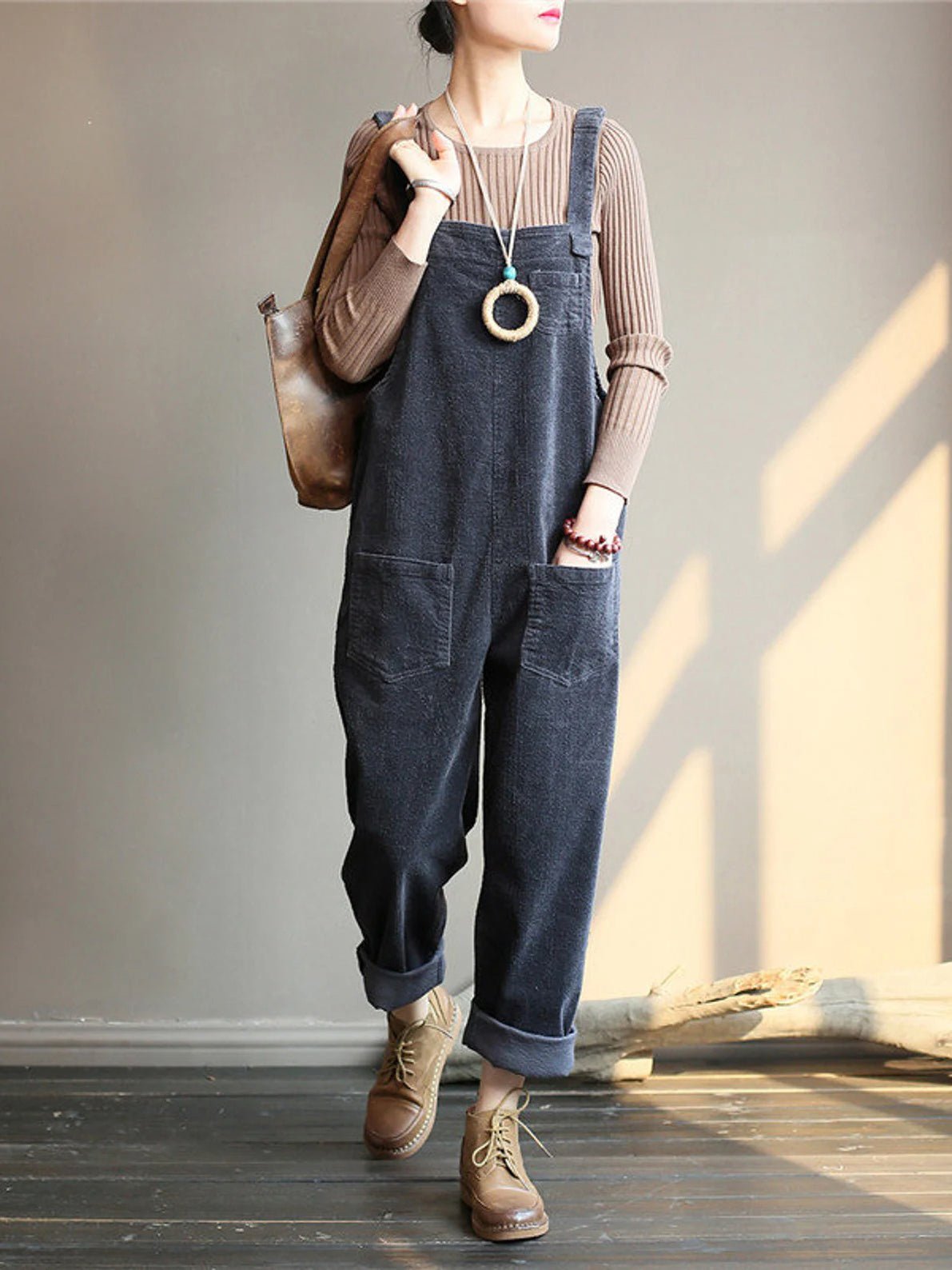 2024 NEW Wide Leg Corduroy Overalls