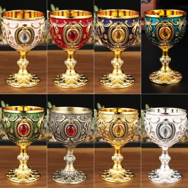 Vintage Metal Wine Cups