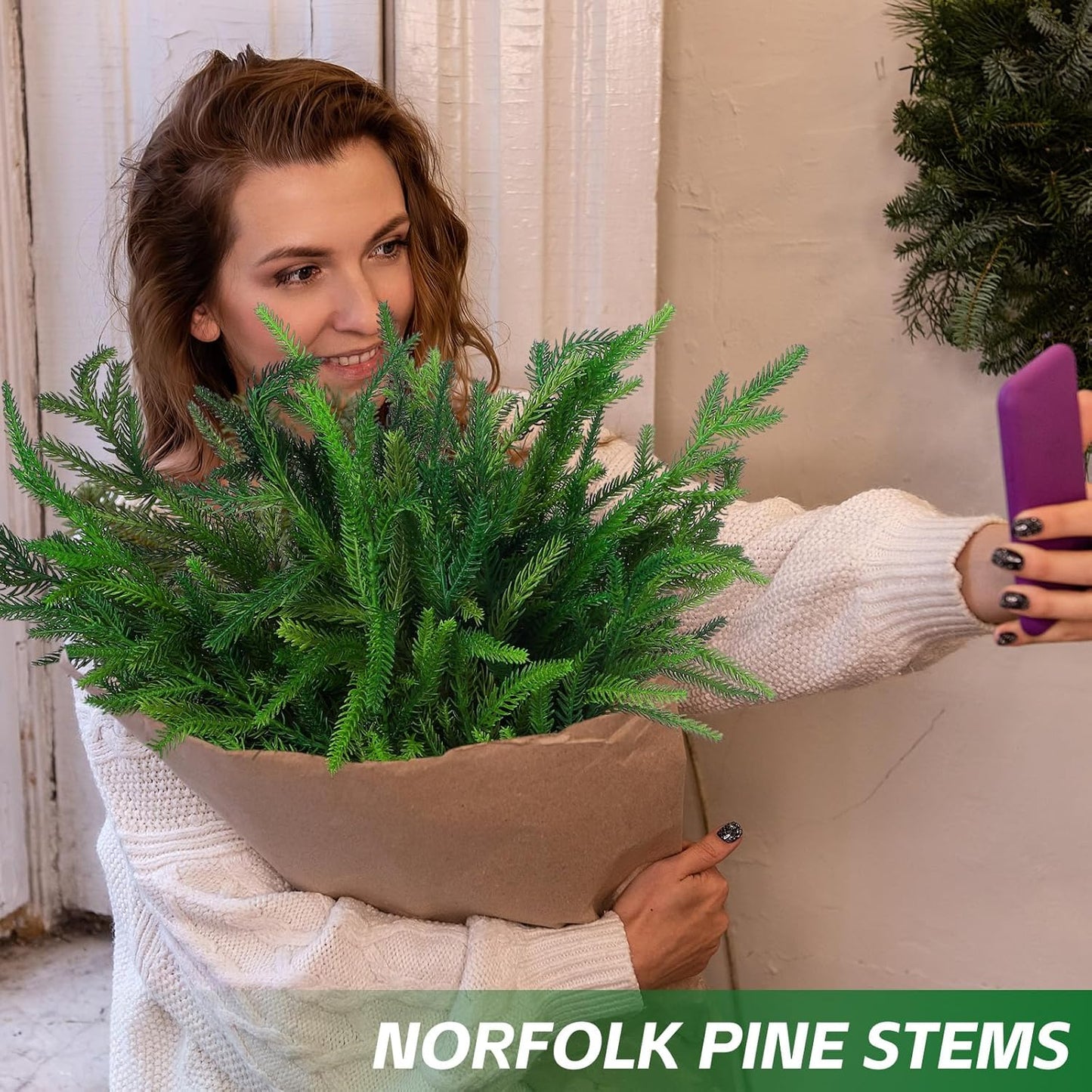 🔥Only $7.99🔥The Best Holiday Greenery - Realistic Norfolk Pine Stems