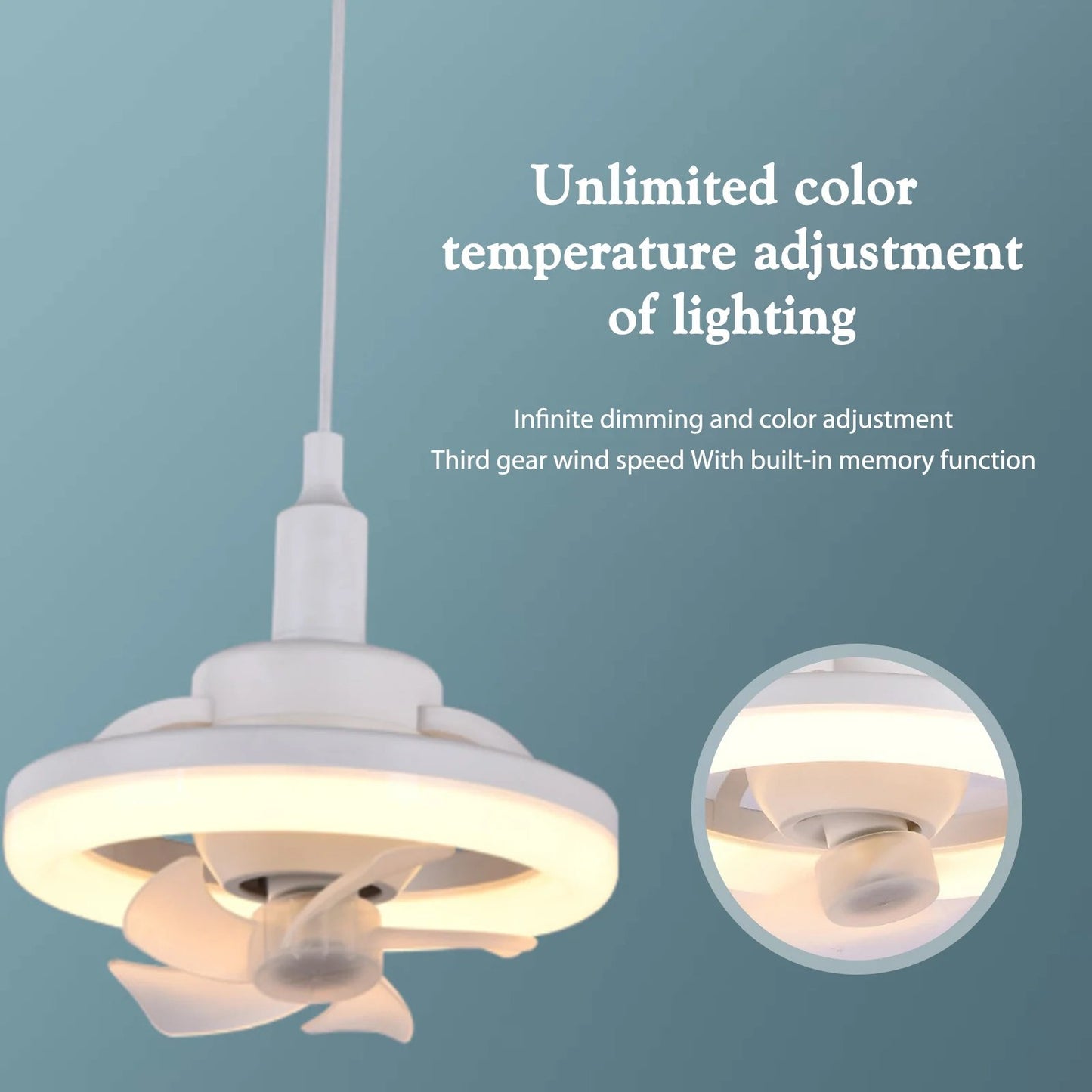 Fast Shipping Worldwide - LED Swing Head Fan Light