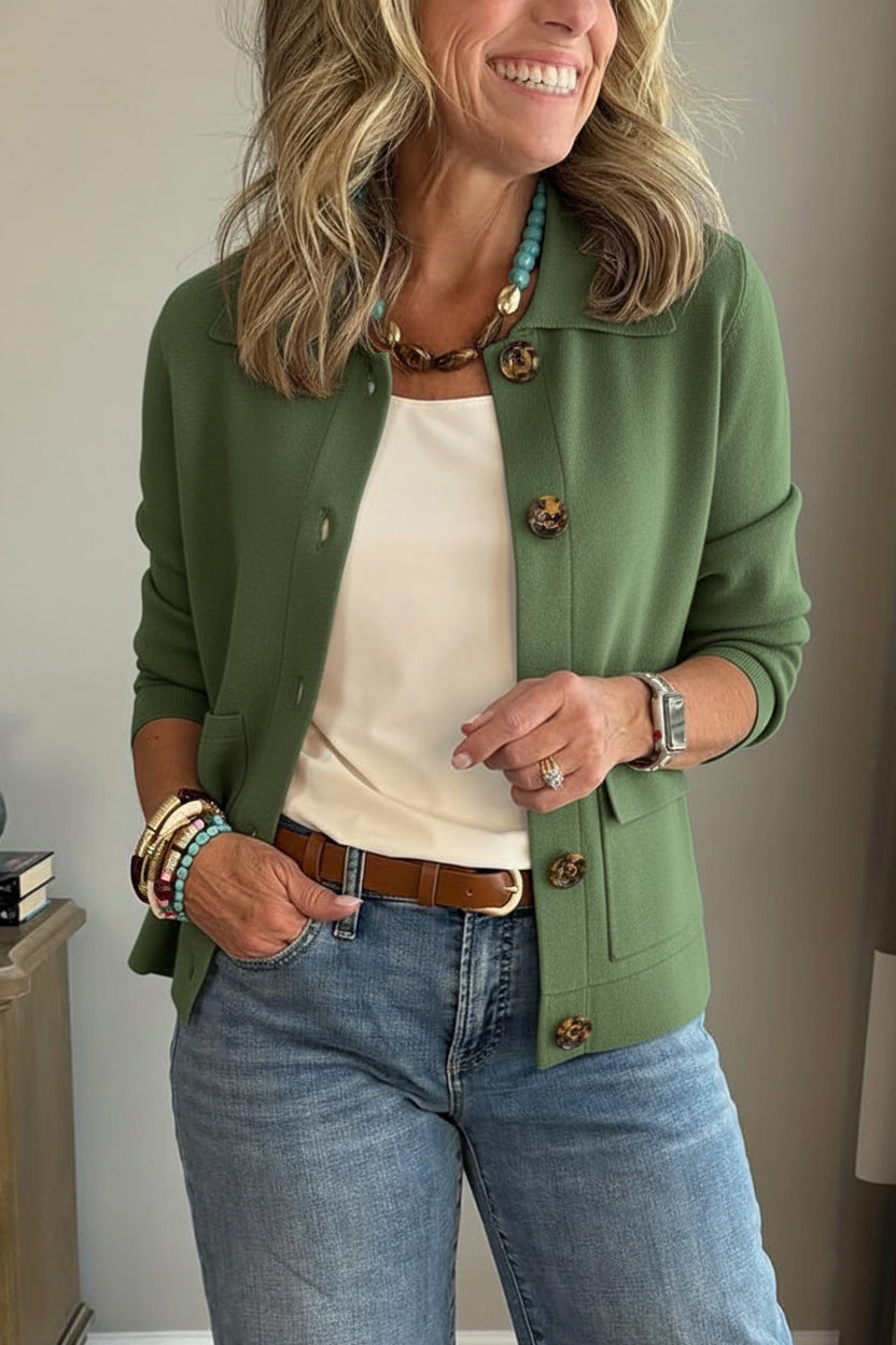 CLEARANCE SALE🔥 Casual Lapel Pocket Solid Color Jacket