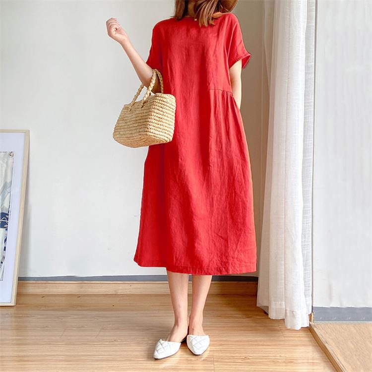 🔥HOT SALE🔥 Japanese Style Linen Cotton Dress(50%OFF)